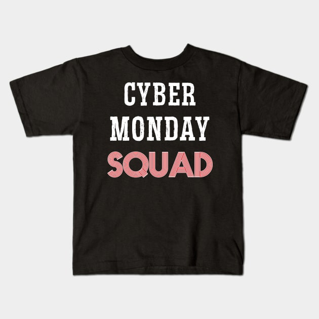 Cyber Monday SQUAD Kids T-Shirt by madani04